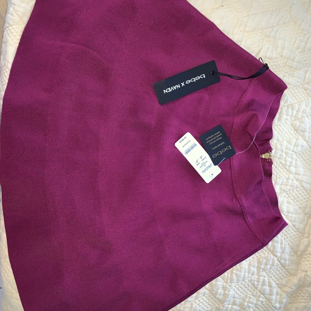 bebe burgundy skirt